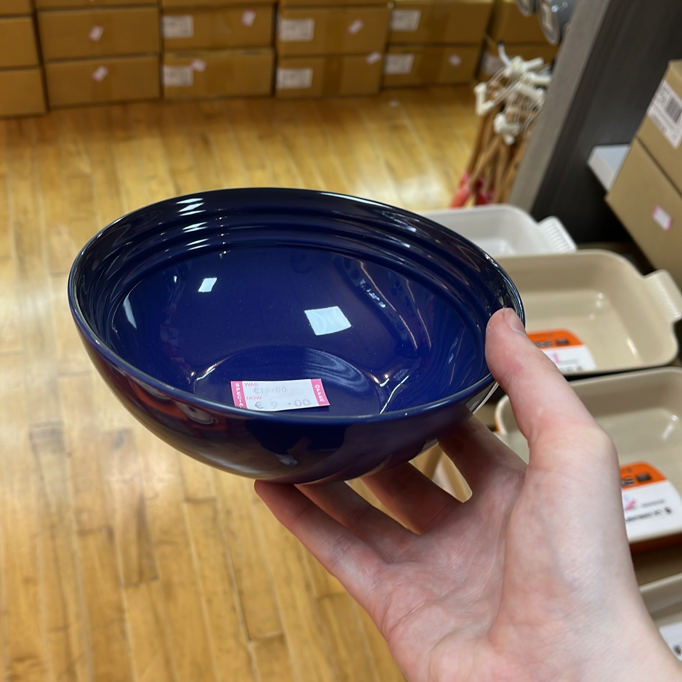 le creuset cereal bowl, indigo