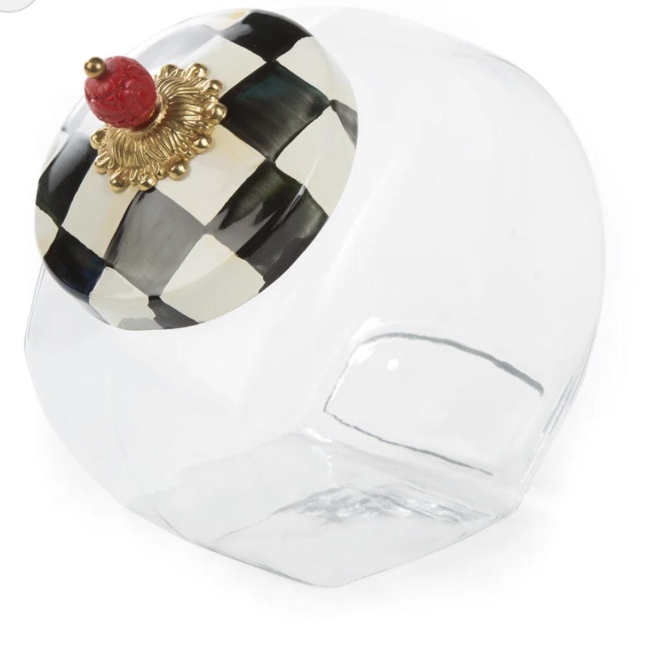Courtly Check Glass Kitchen Canister Medium