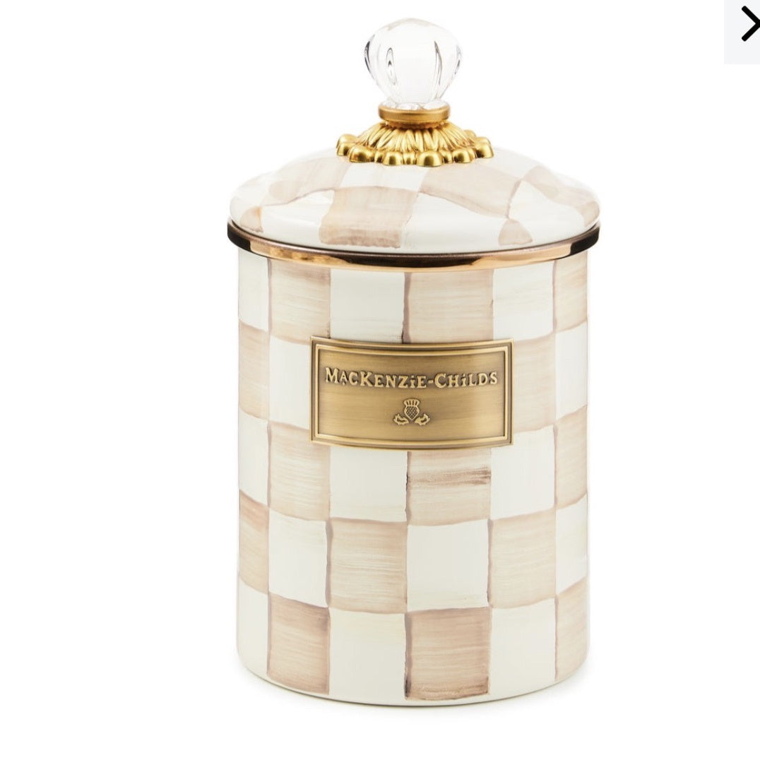 Mocha Check Medium Canister