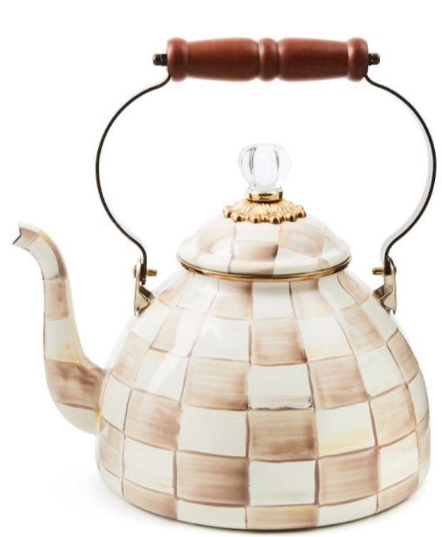 Mocha Check 3 Quart Kettle