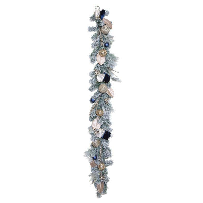 Deluxe Blue & Champagne Garland, 6FT
