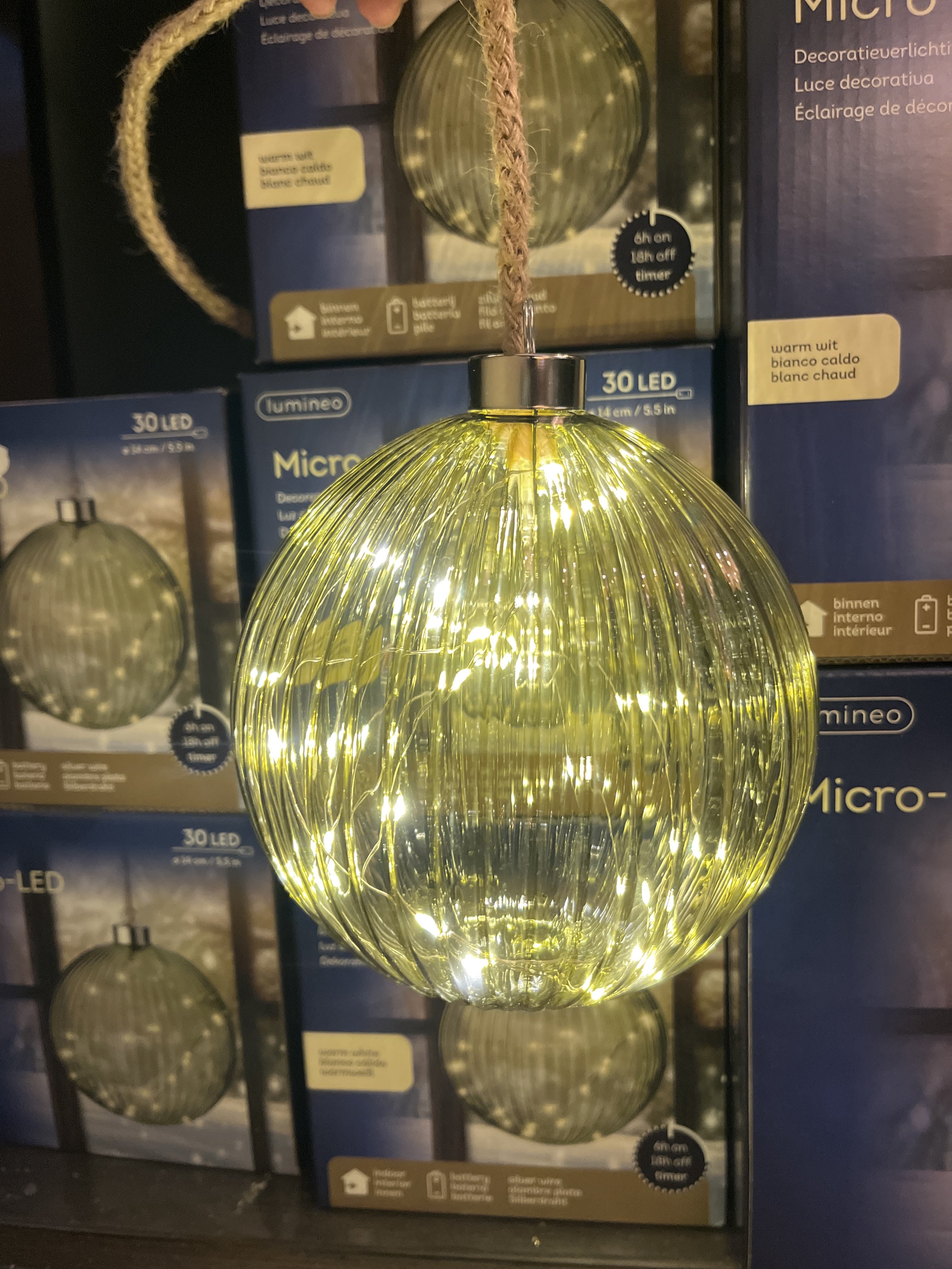 Micro LED Green Ball 14cm