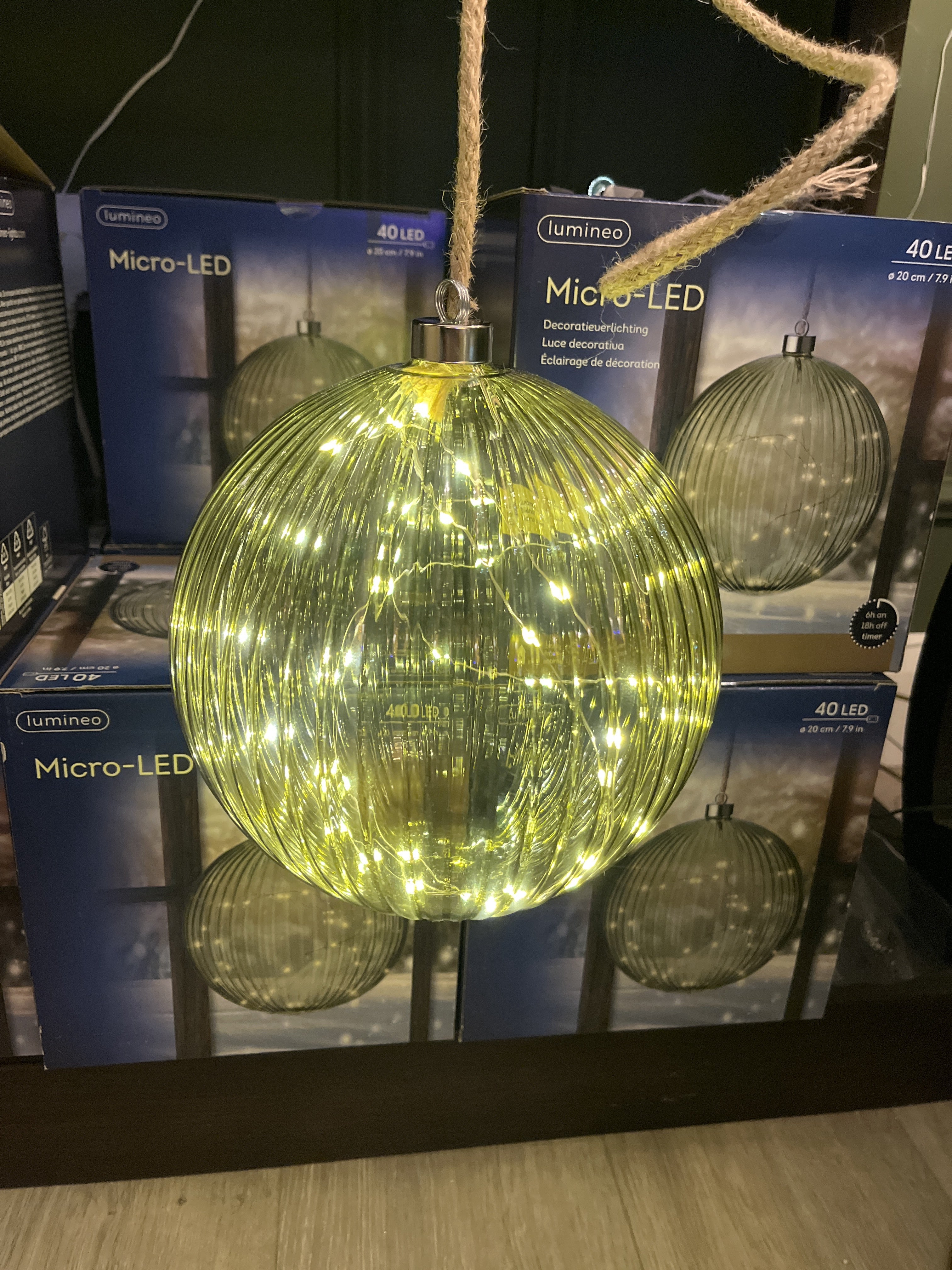 Micro LED Green Ball 20cm