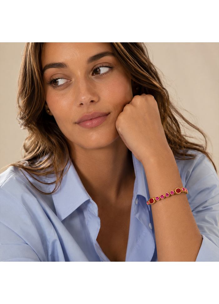 Sophia Pink & Purple Stone Bracelet