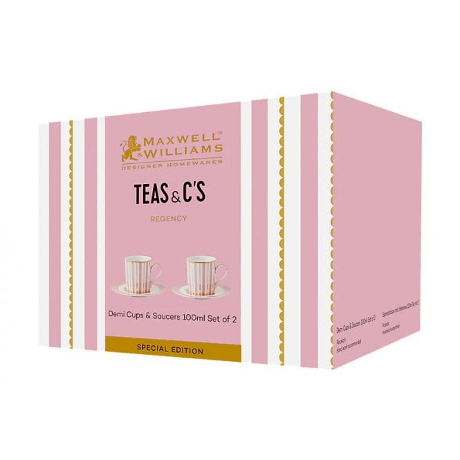 Regency Tea's & C's Demi Set of 2 Cups & Saucers