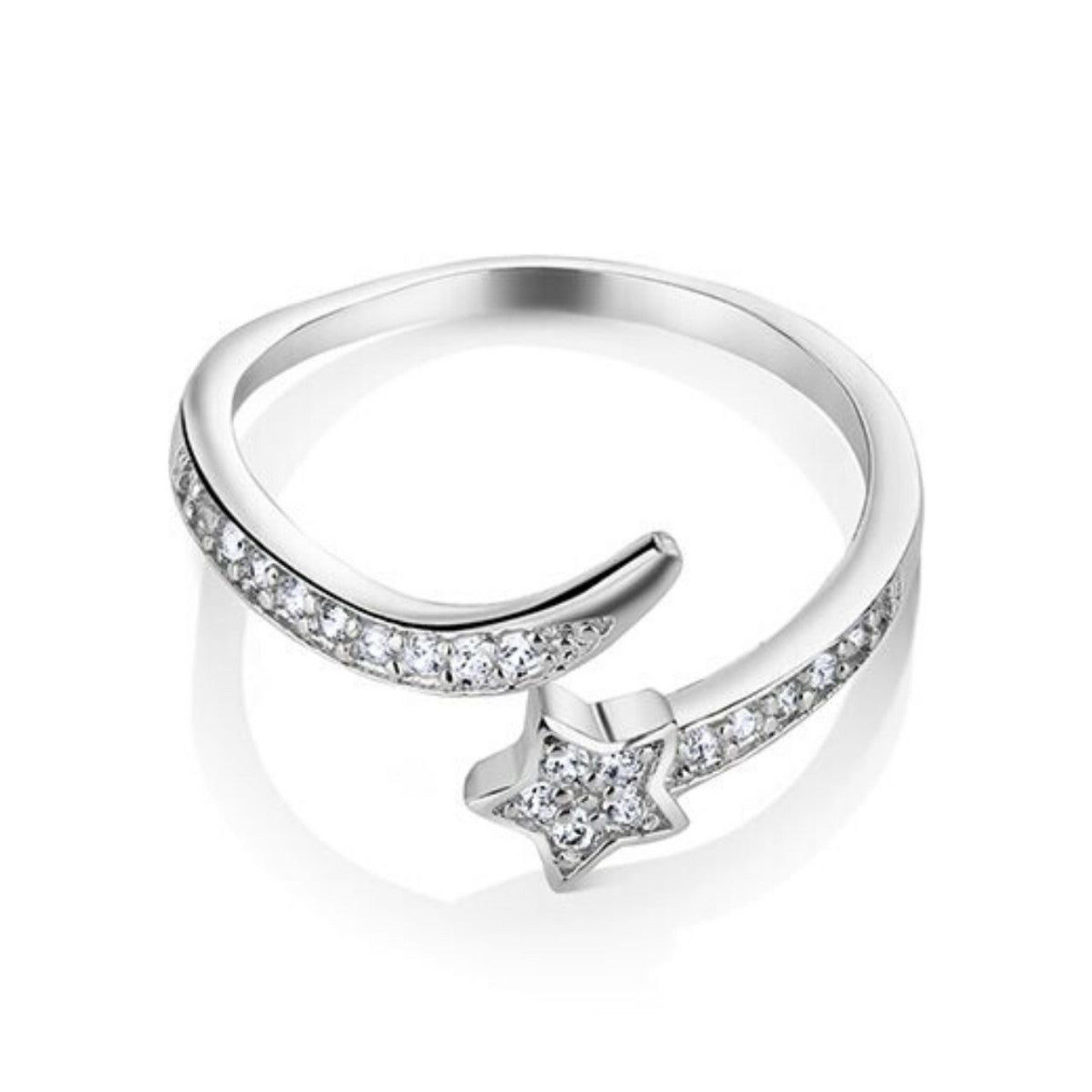 Star Ring with Clear Stones
