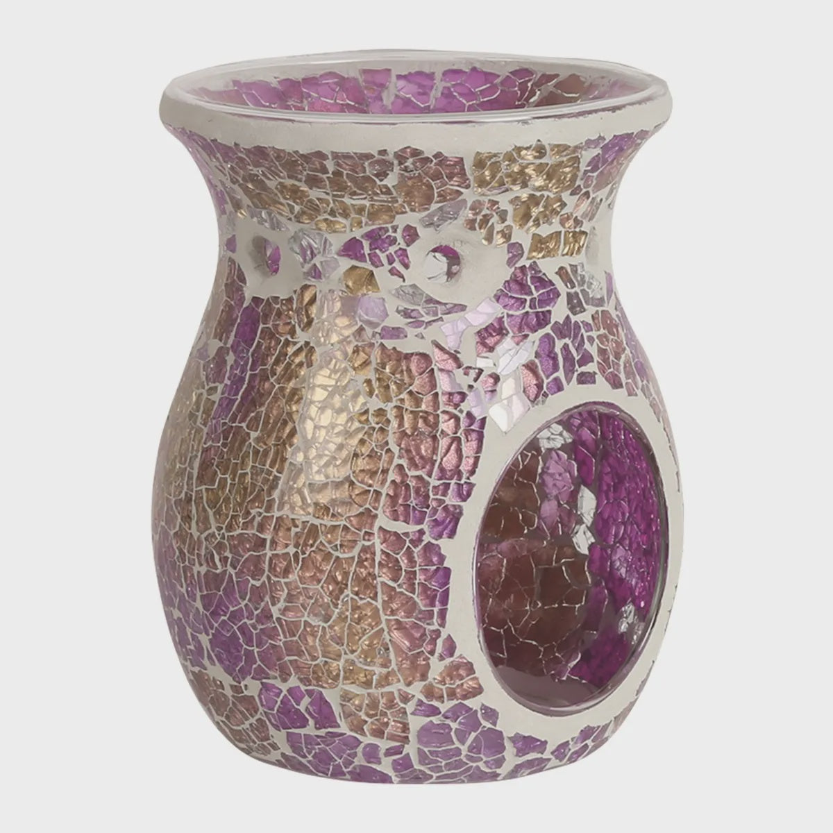 Purple & Gold Crackle Melter 14cm
