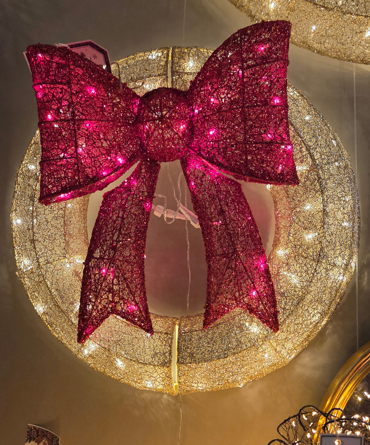 Red Bow Wreath 60CM