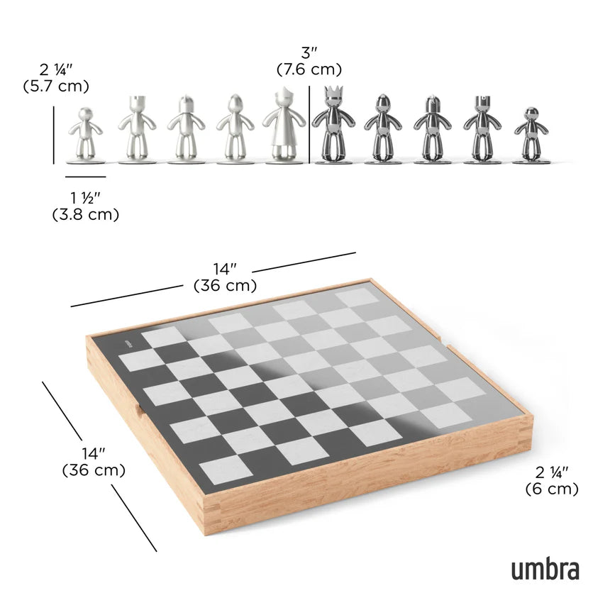 Buddy Chess Set, Natural