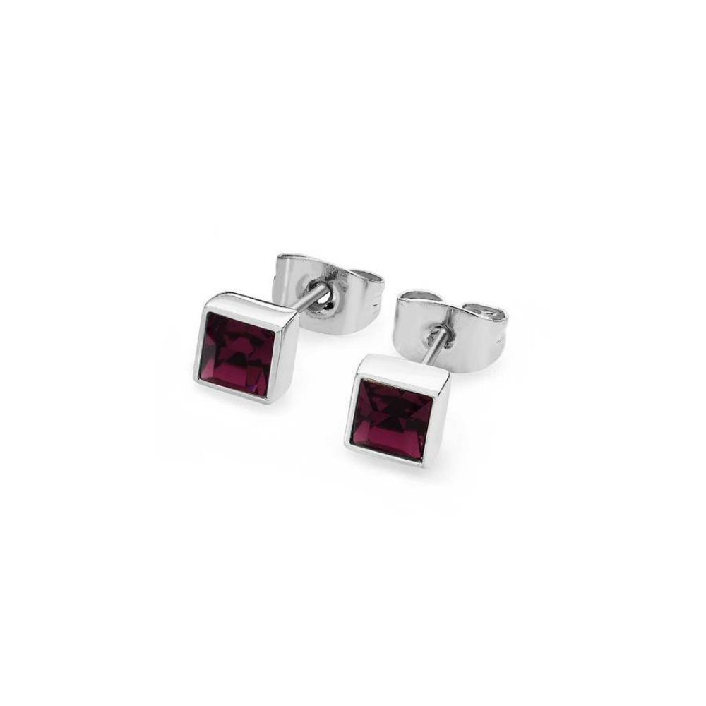 Square Birthstone Earrings: January - December - The Gift & Art Gallery
