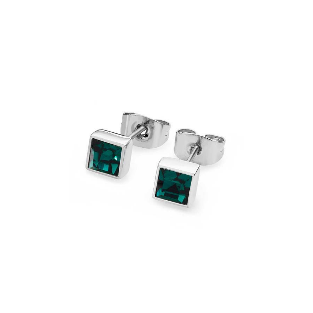 Square Birthstone Earrings: January - December - The Gift & Art Gallery