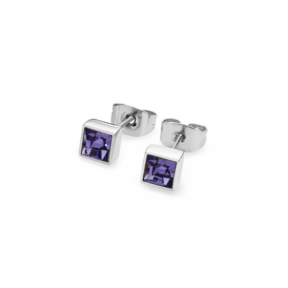 Square Birthstone Earrings: January - December - The Gift & Art Gallery