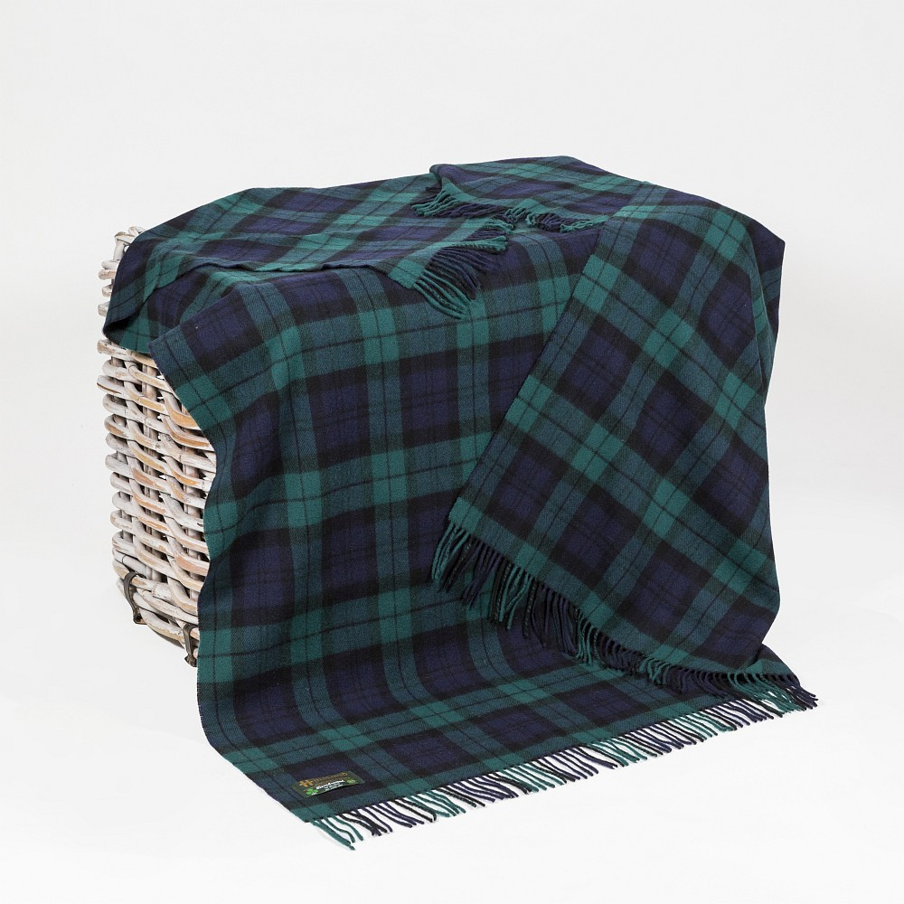 Lambswool Throw Black Watch Tartan - The Gift & Art Gallery
