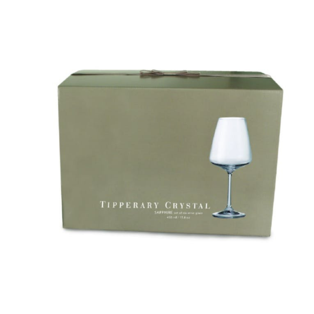 Sapphire Set of 6 Wine Glasses - The Gift & Art Gallery