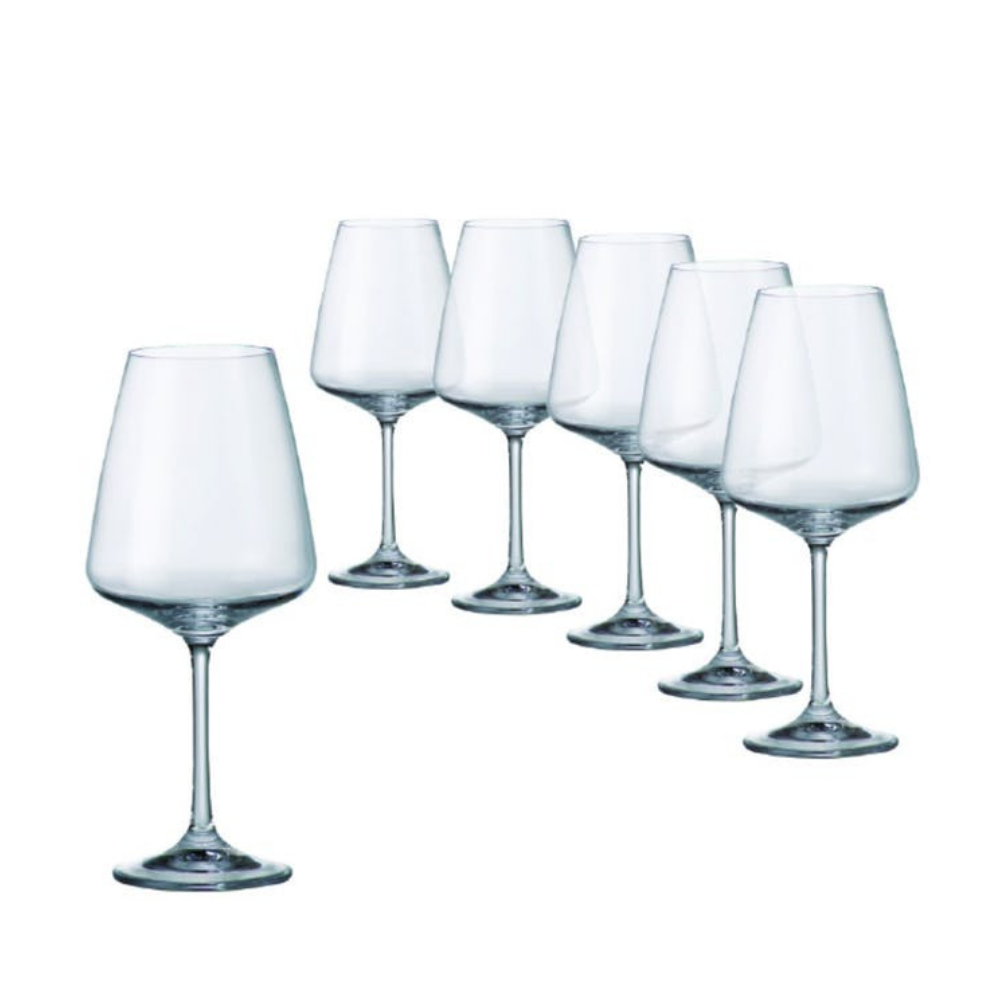 Sapphire Set of 6 Wine Glasses - The Gift & Art Gallery