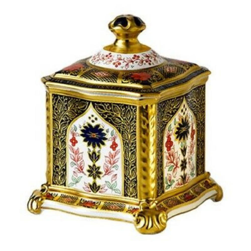 Old Imari Solid Gold Band Tea Caddy The Gift & Art Gallery