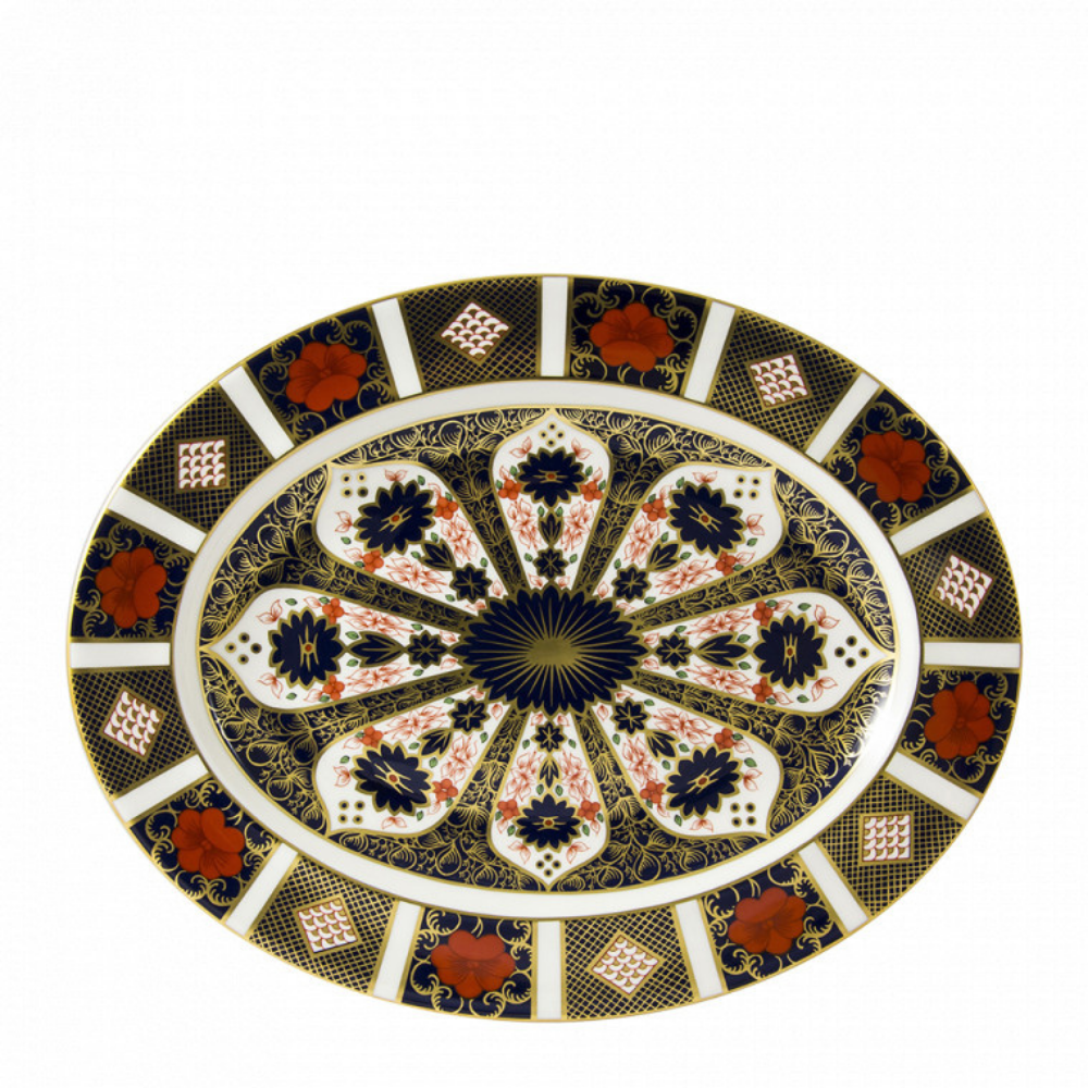 Old Imari Oval Dish 34.5cm - The Gift & Art Gallery