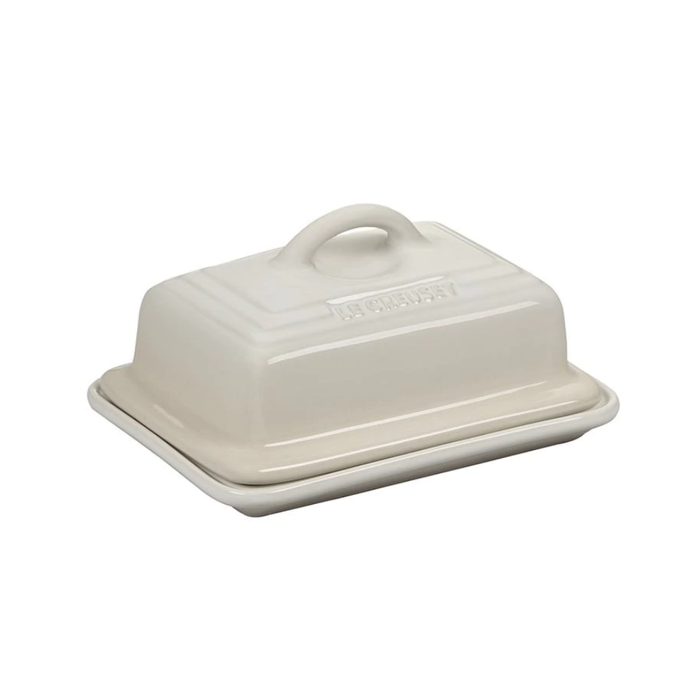 Stoneware Butter Dish, Meringue