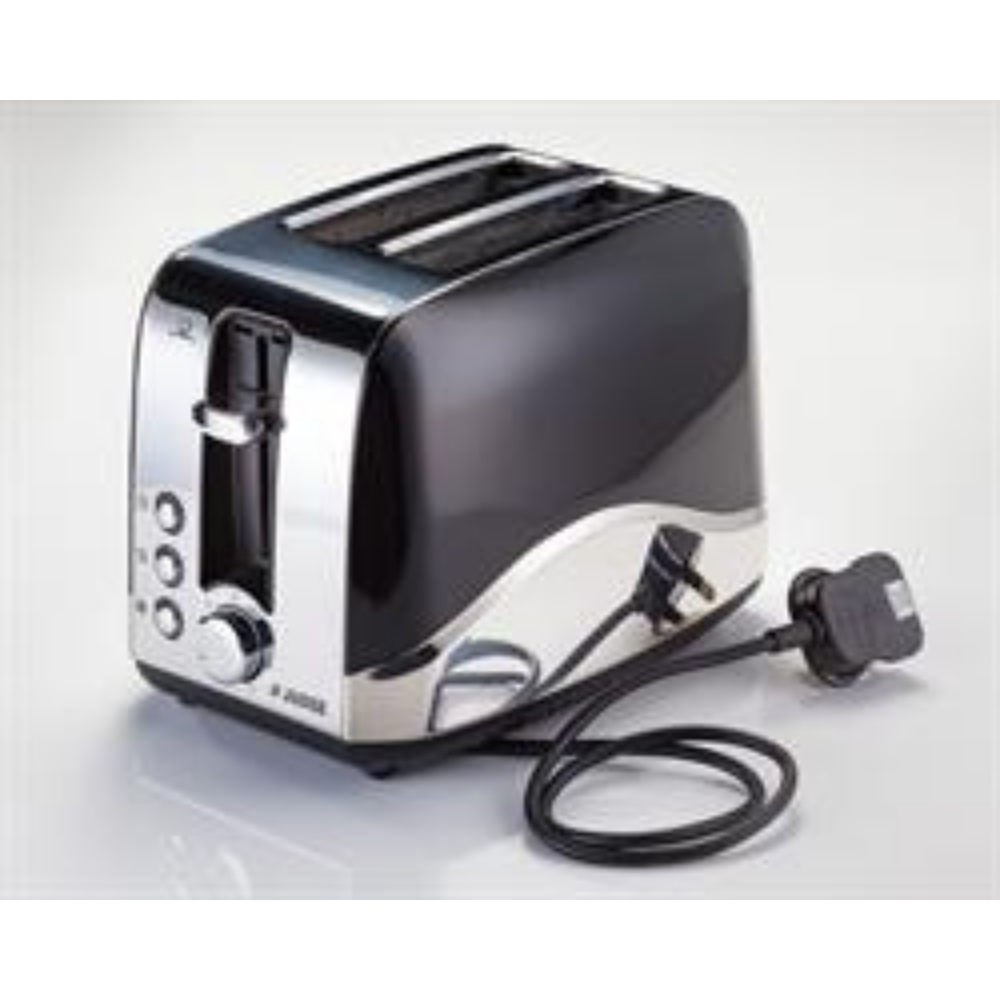 2 Slice 850w Black Toaster - The Gift & Art Gallery