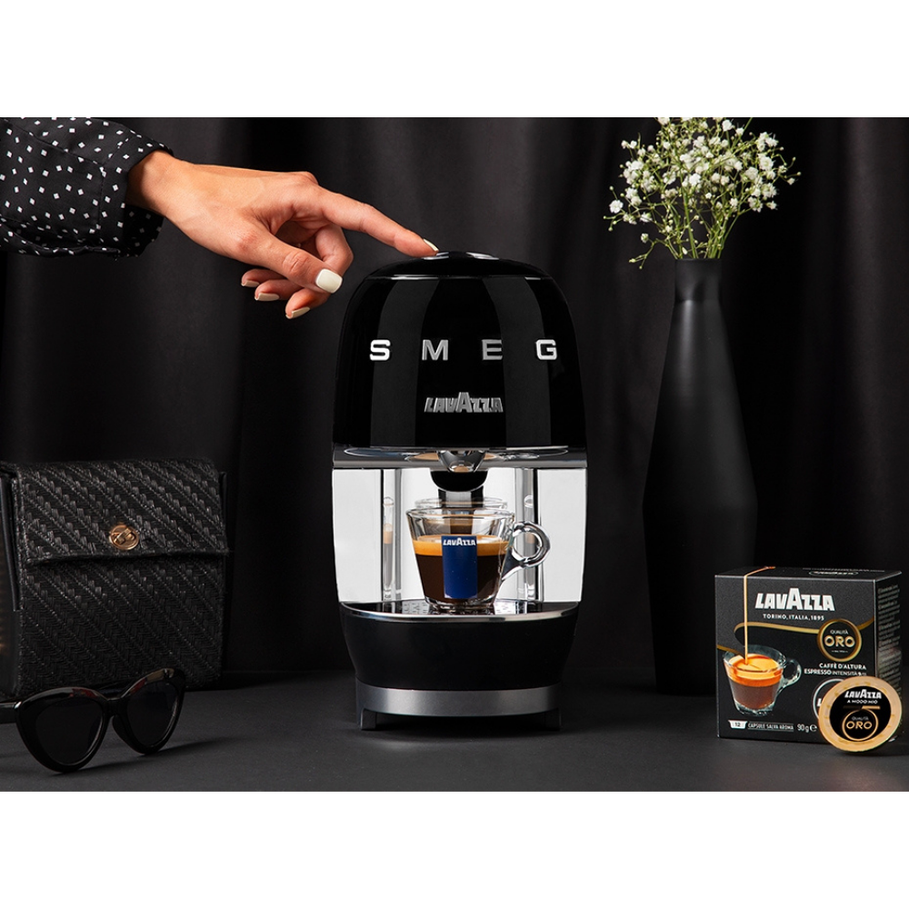 Lavazza A Modo Mio Smeg Pod Coffee Machine - Black | - The Gift & Art Gallery