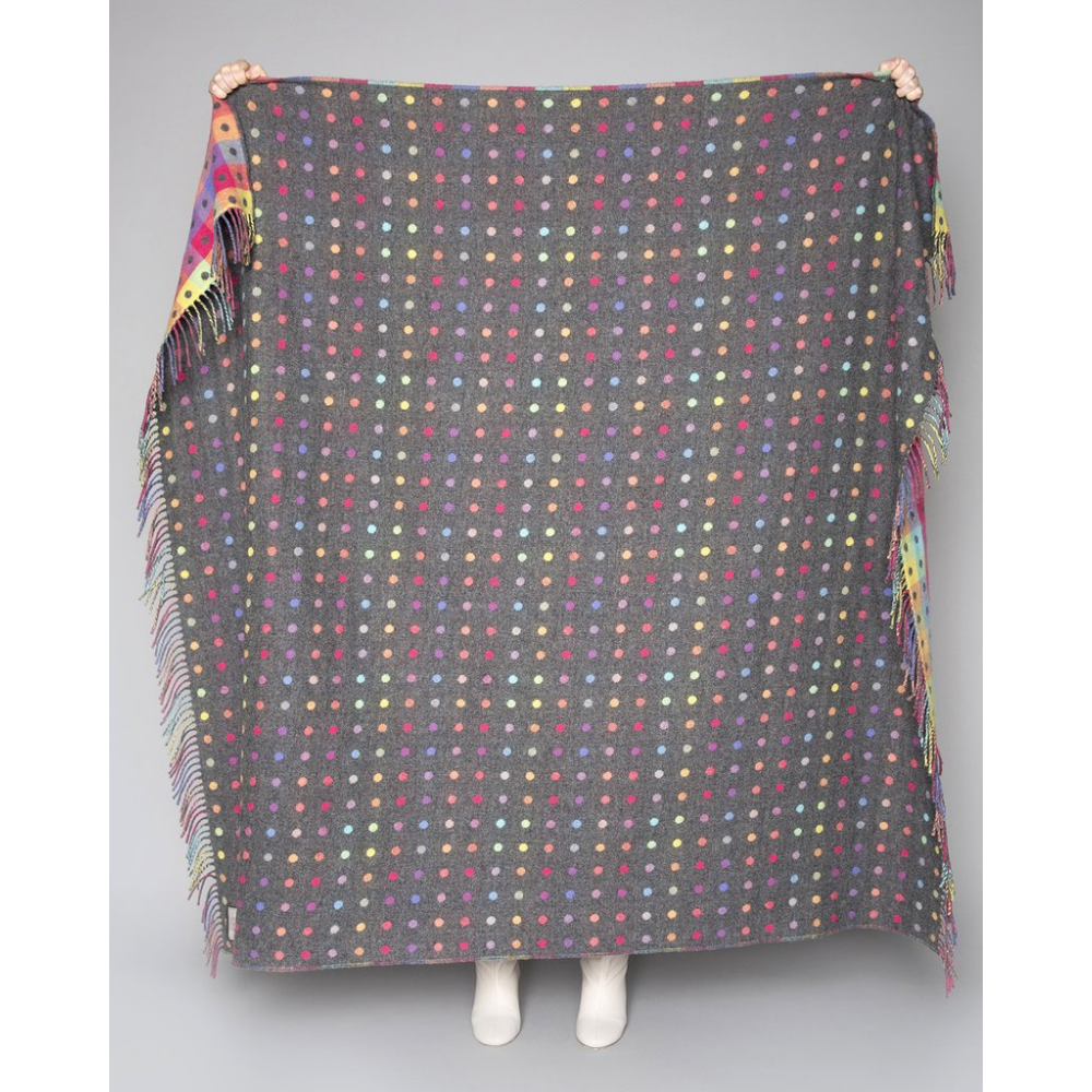 Grey Rainbow Throw