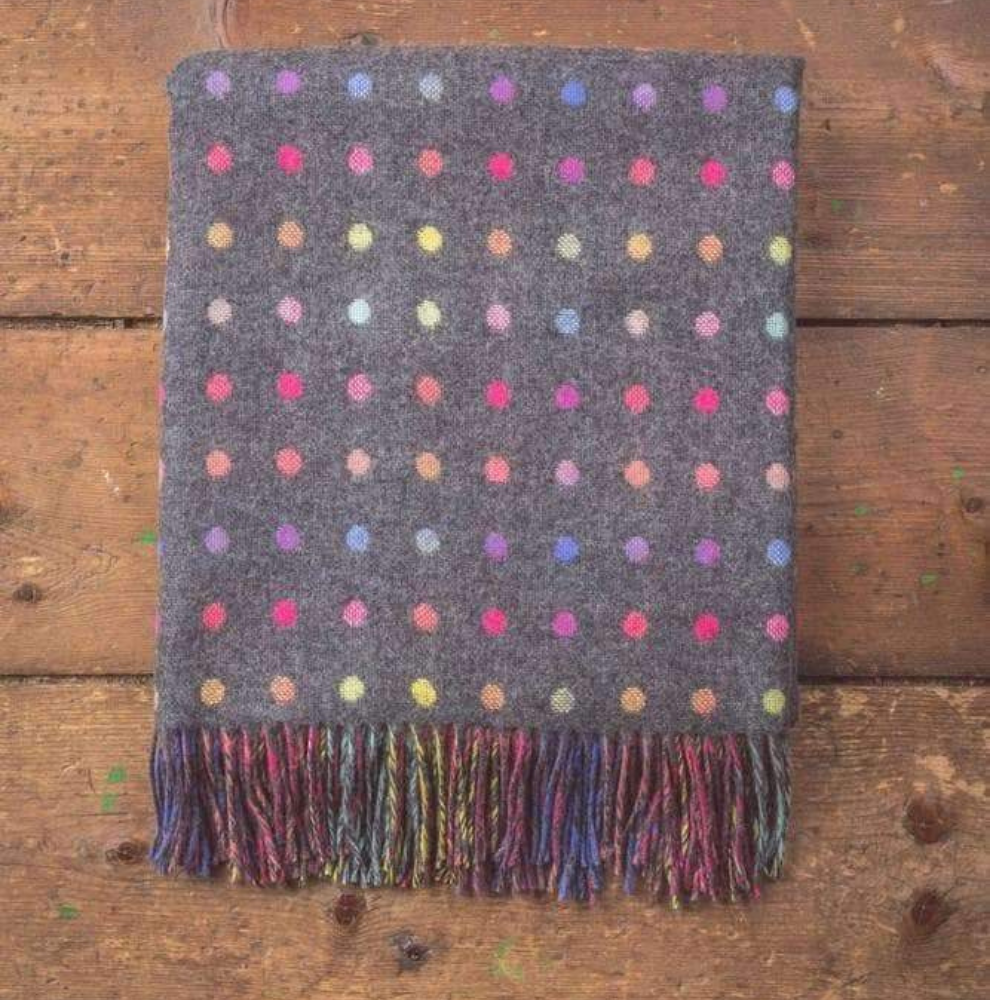 Grey Rainbow Throw
