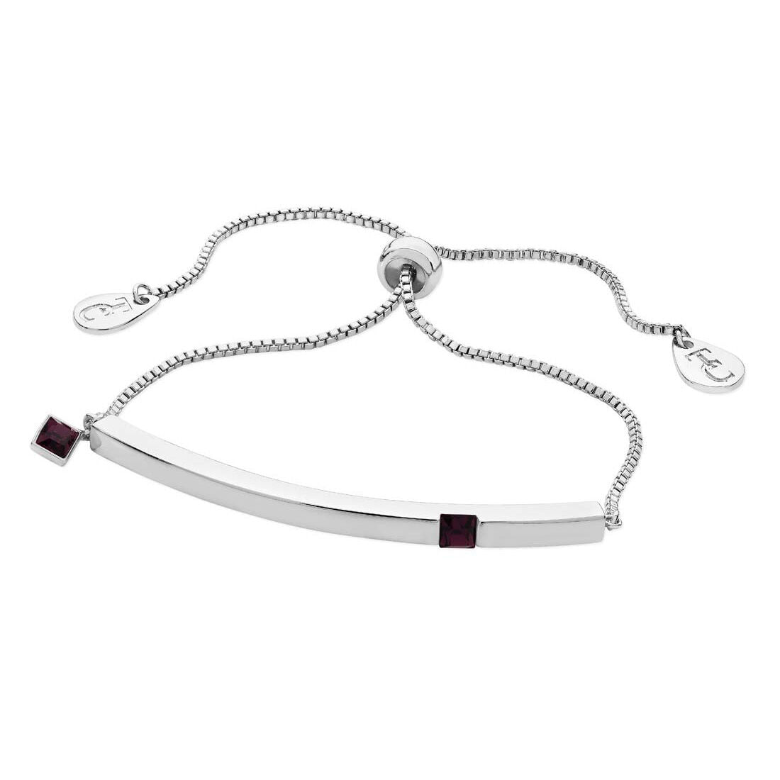 Bar Birthstone Braclet: January - December - The Gift & Art Gallery