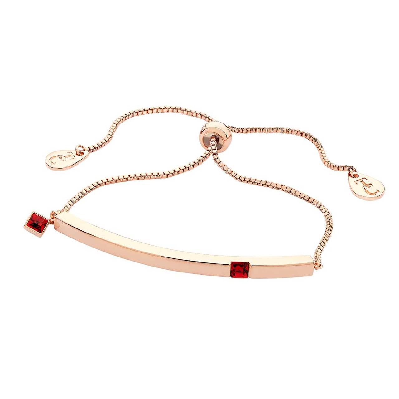 Bar Birthstone Braclet: January - December - The Gift & Art Gallery