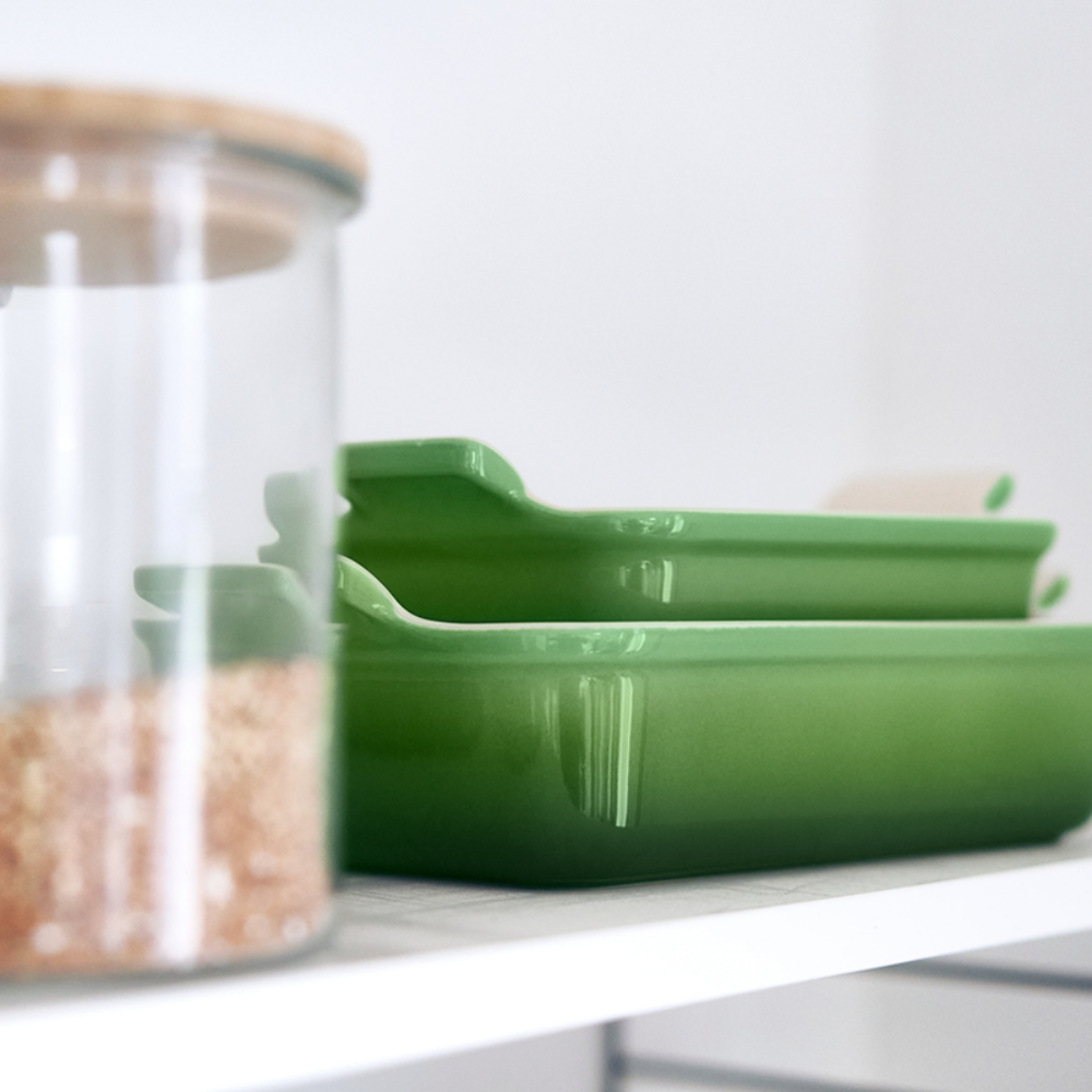 Stoneware Heritage Rectangular Dish 26cm - Bamboo Green - The Gift & Art Gallery