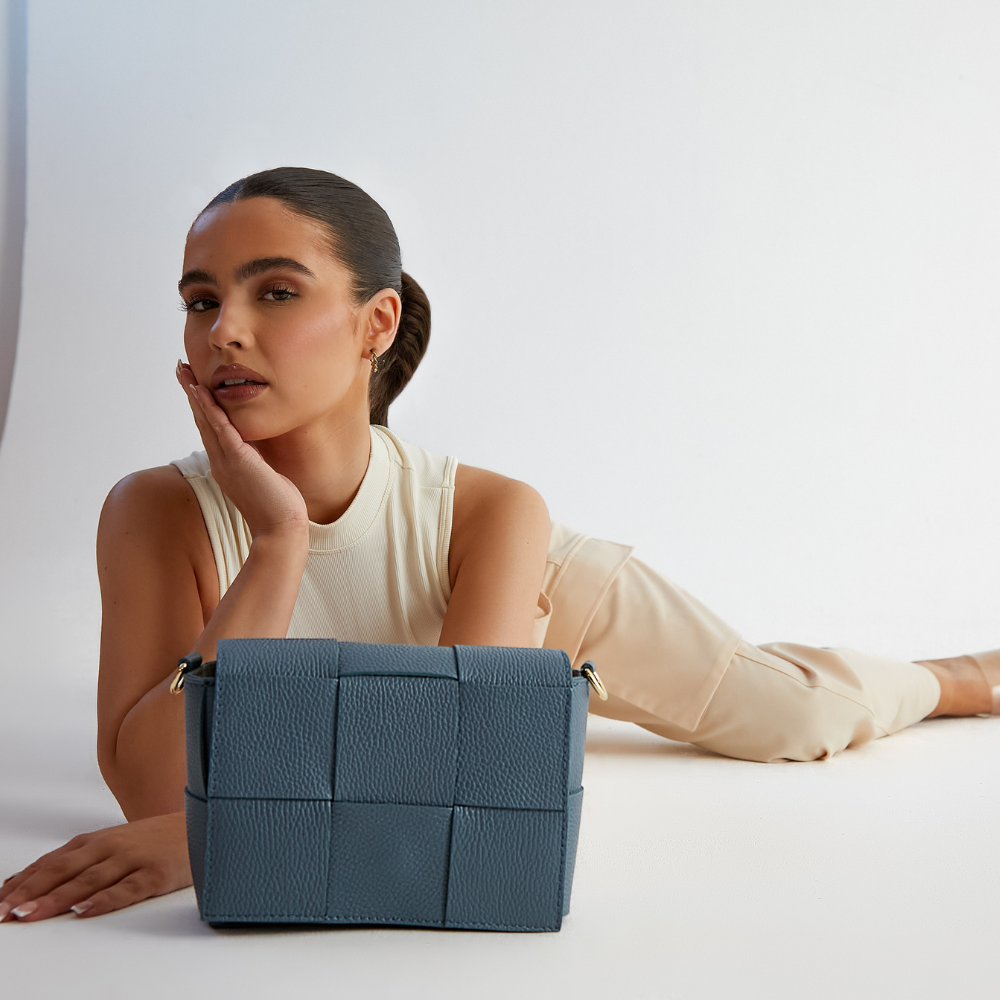 Tile Bag, Smoke Blue - The Gift & Art Gallery