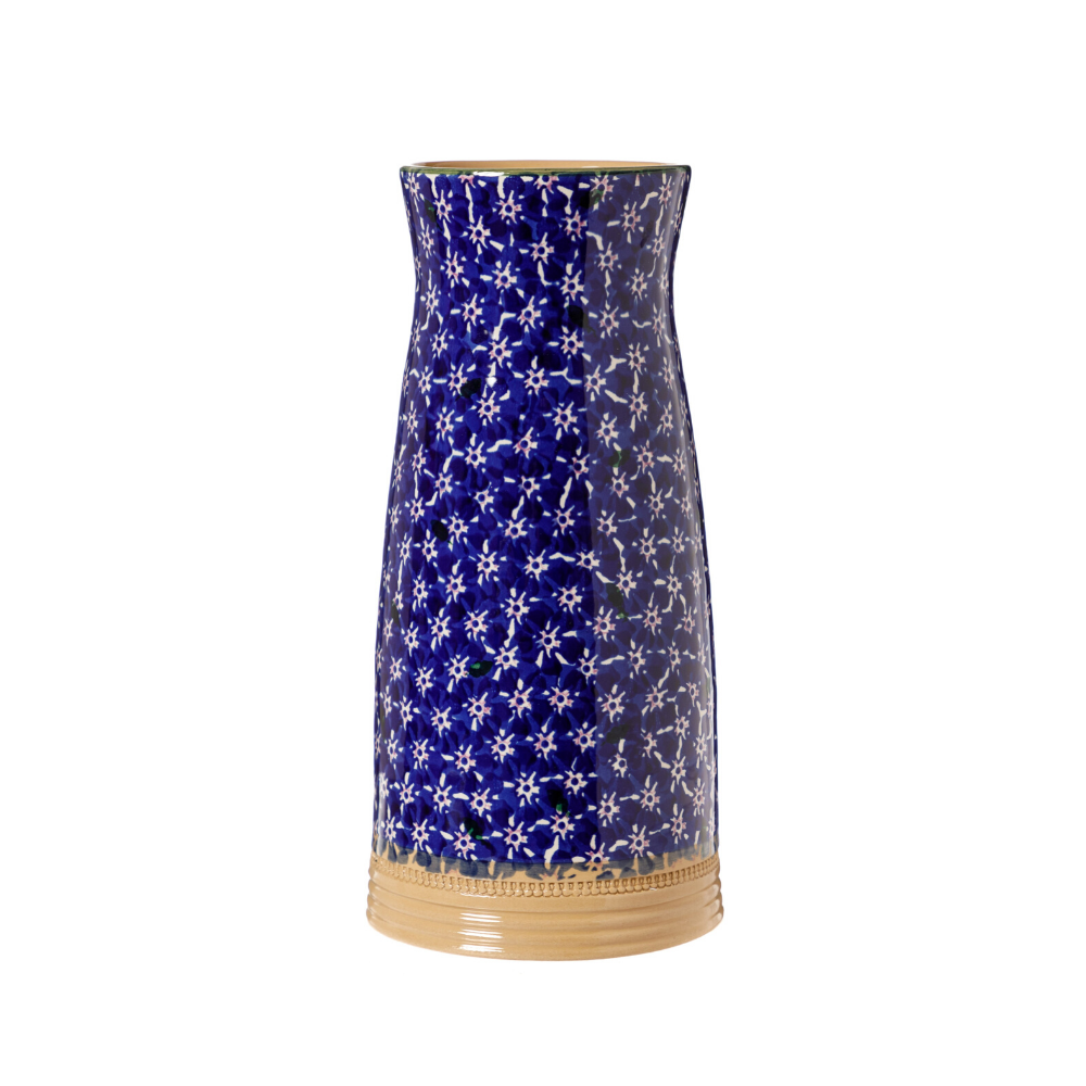 Large Tapered Vase Dark Blue Lawn - The Gift & Art Gallery