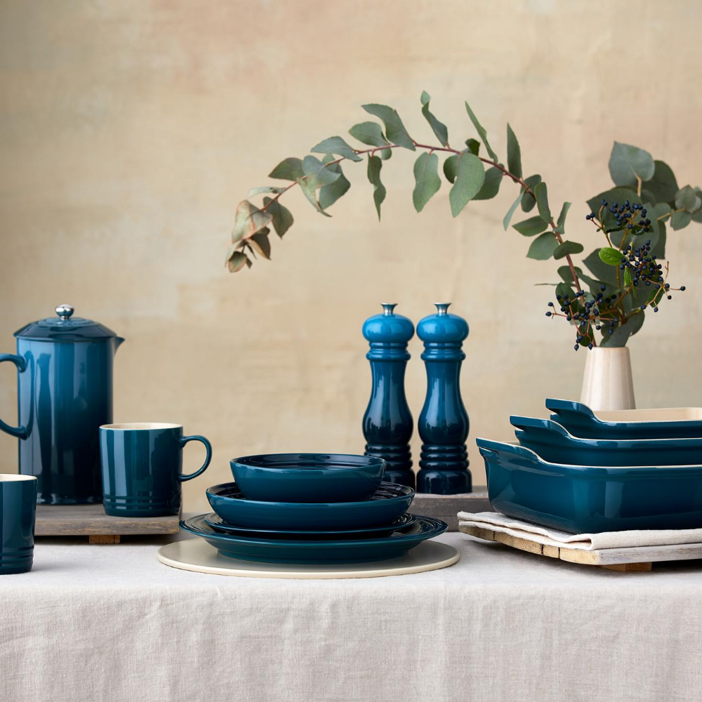 Stoneware Rectangular Dish 19cm, Deep Teal - The Gift & Art Gallery