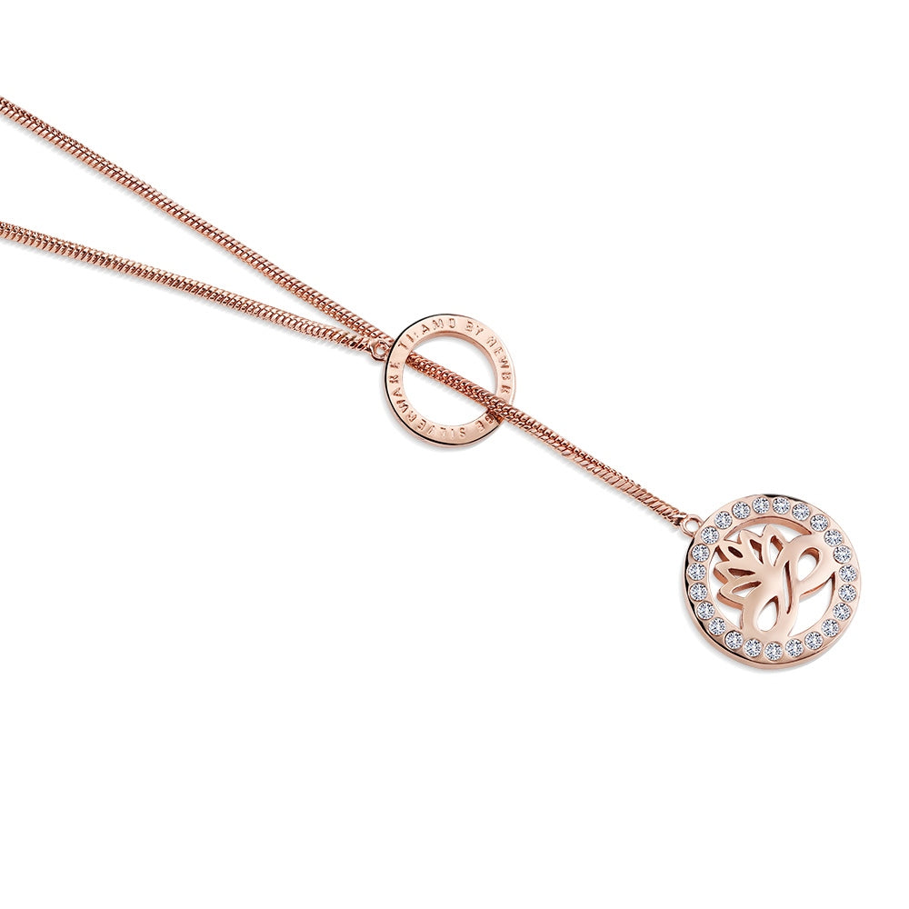 Rose Gold Plate Pendant Lotus Flower