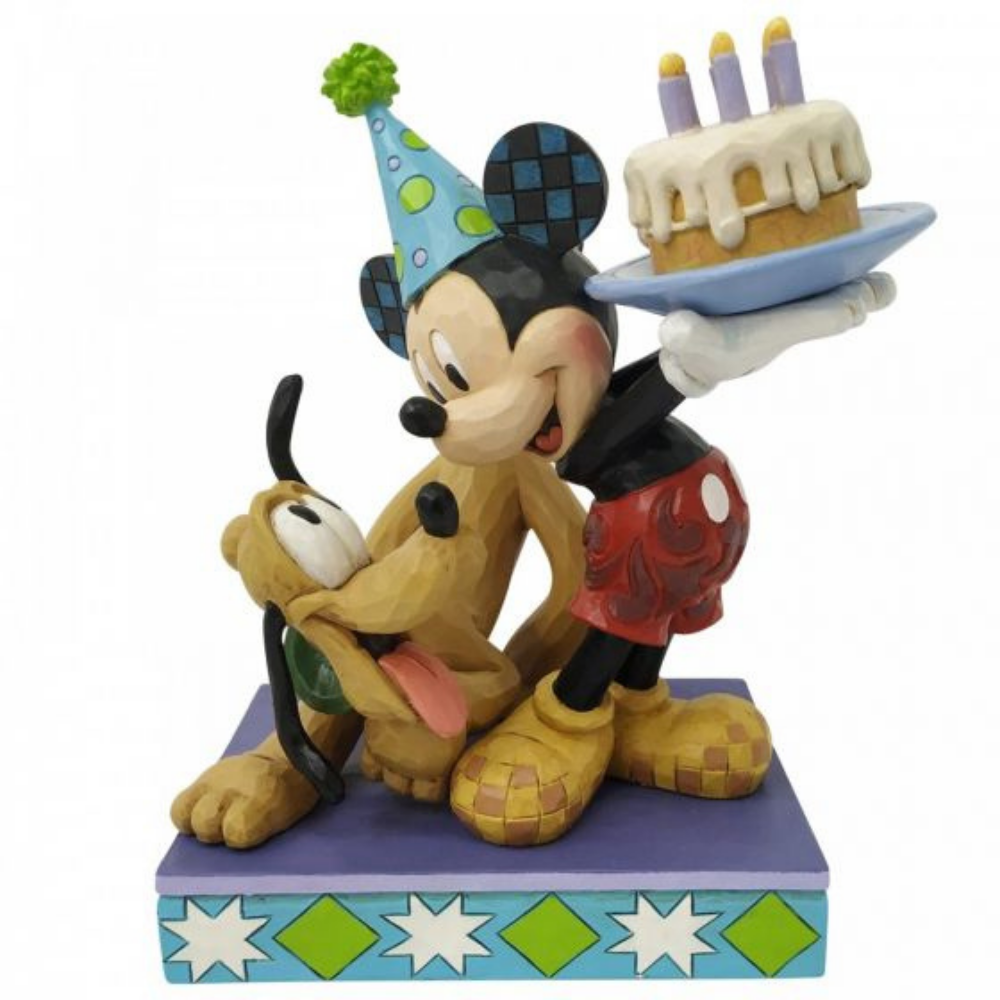 Pluto and Mickey Birthday Figurine