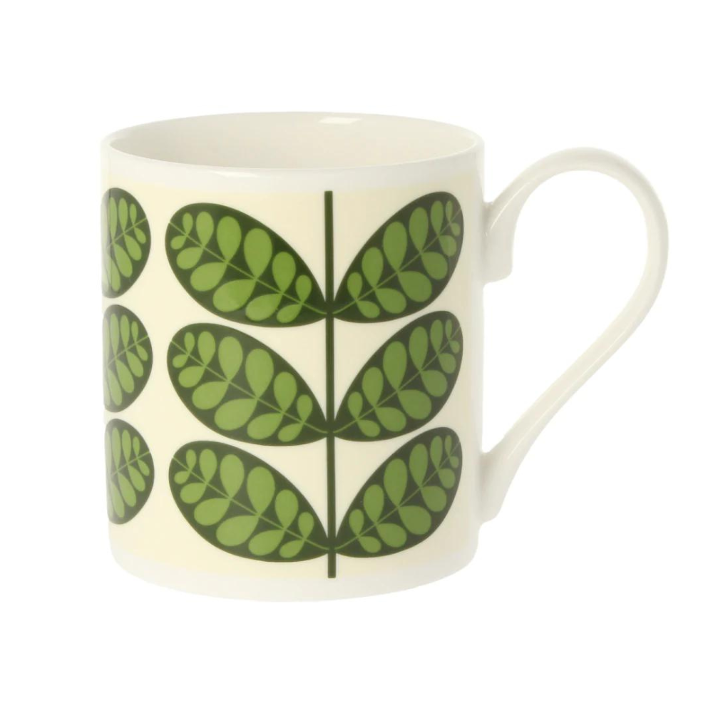 Orla Kiely Botanica Stems Green Mug - 350ml - The Gift & Art Gallery