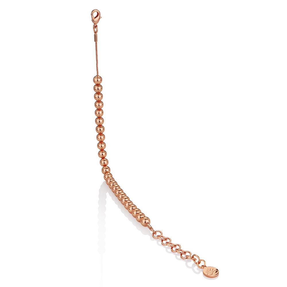 Rose Gold Plate Small Bead Bracelet - The Gift & Art Gallery