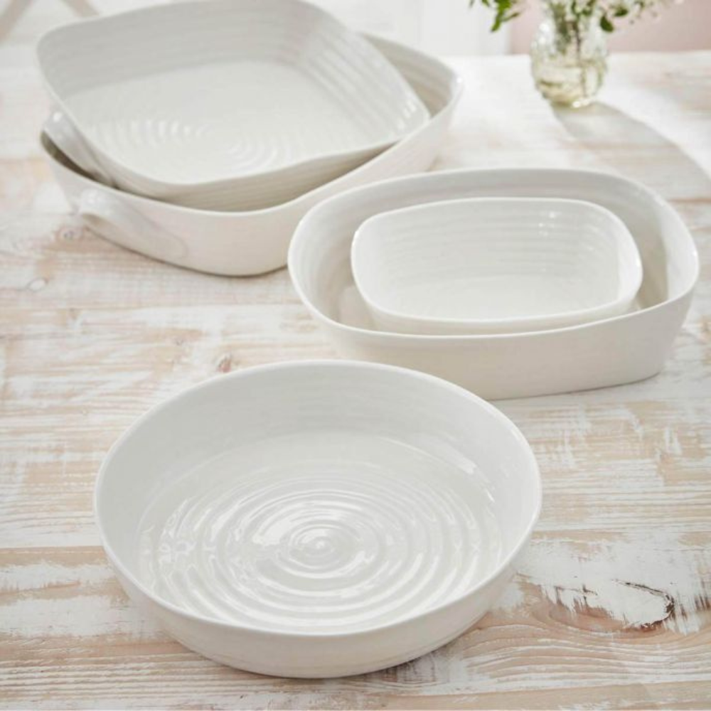 Sophie Conran Round Roasting Dish, White - The Gift & Art Gallery