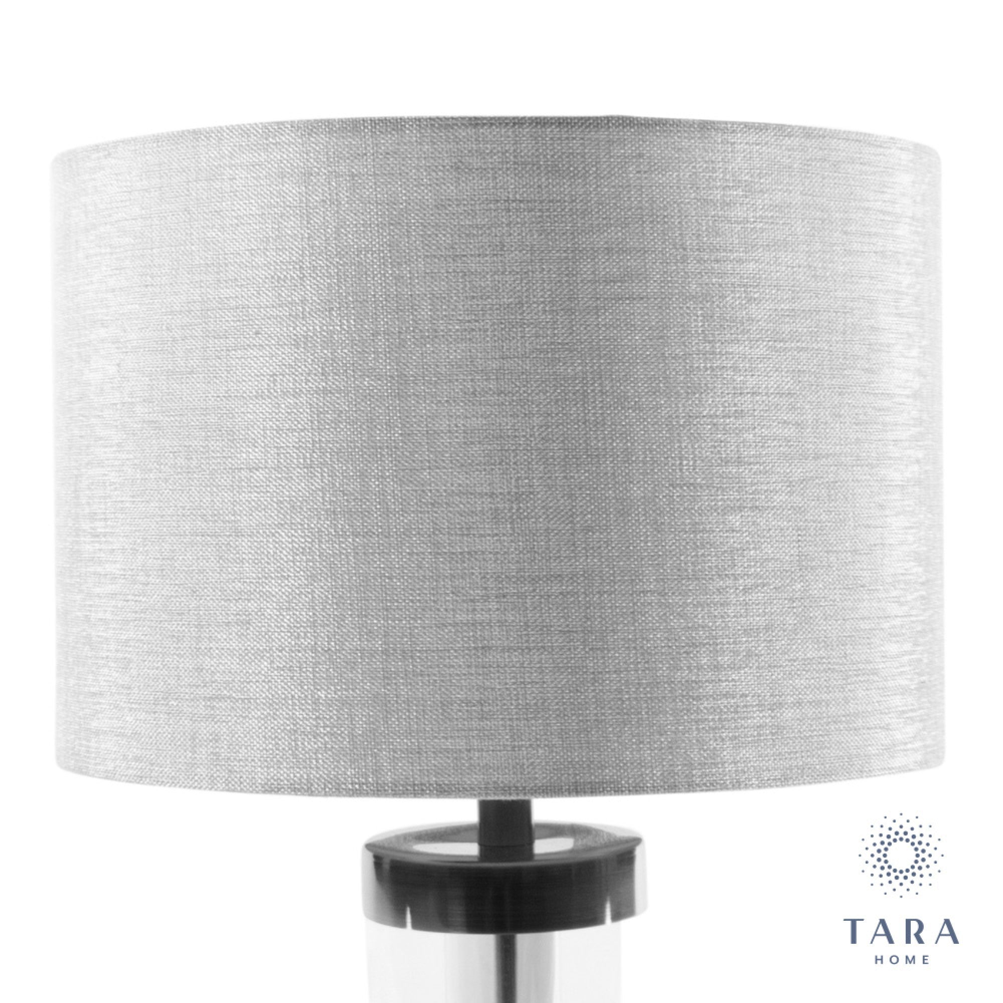 Jane glass cylinder lamp Silver/Grey 54cm - The Gift & Art Gallery