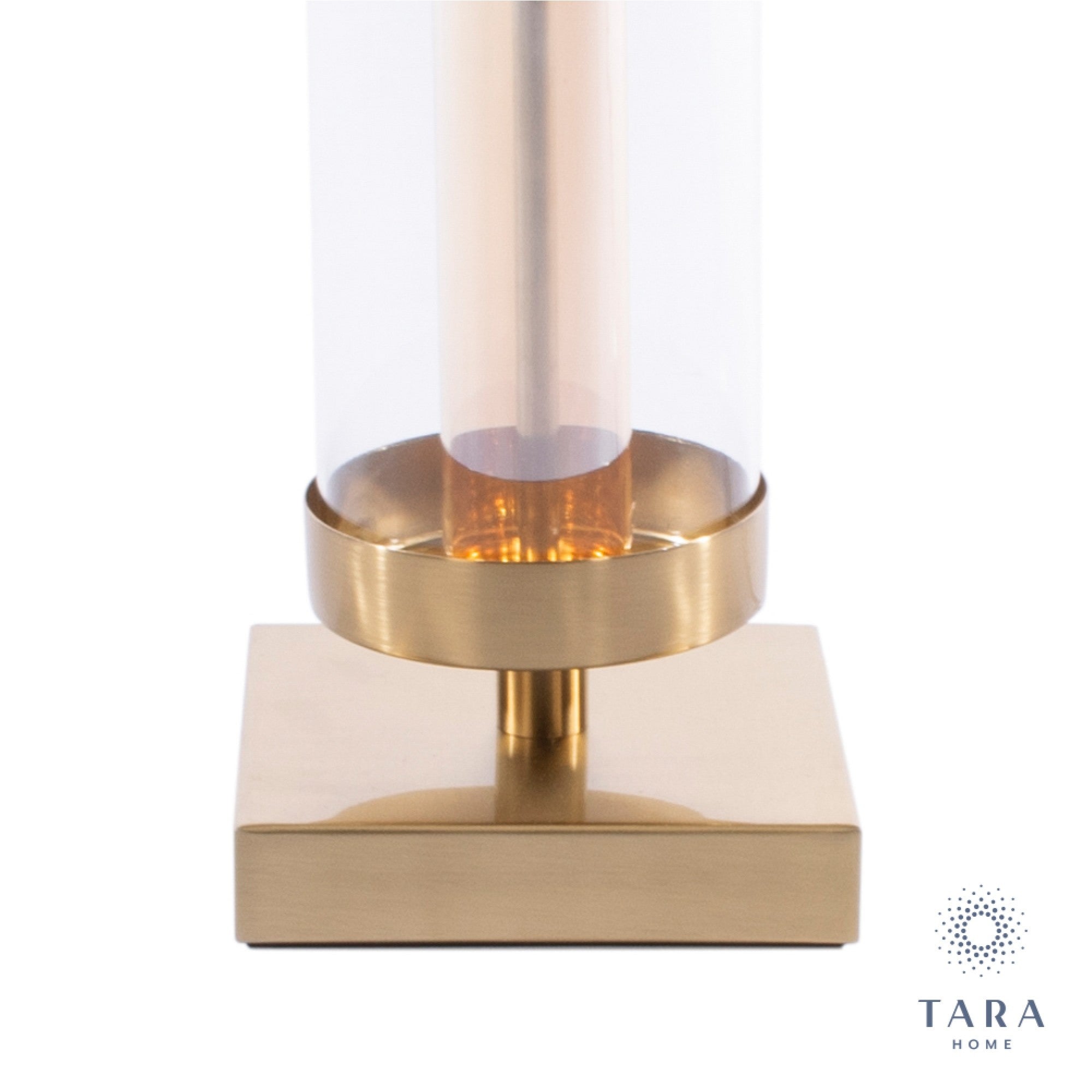 Jane glass cylinder lamp bronze/gold 54cm - The Gift & Art Gallery