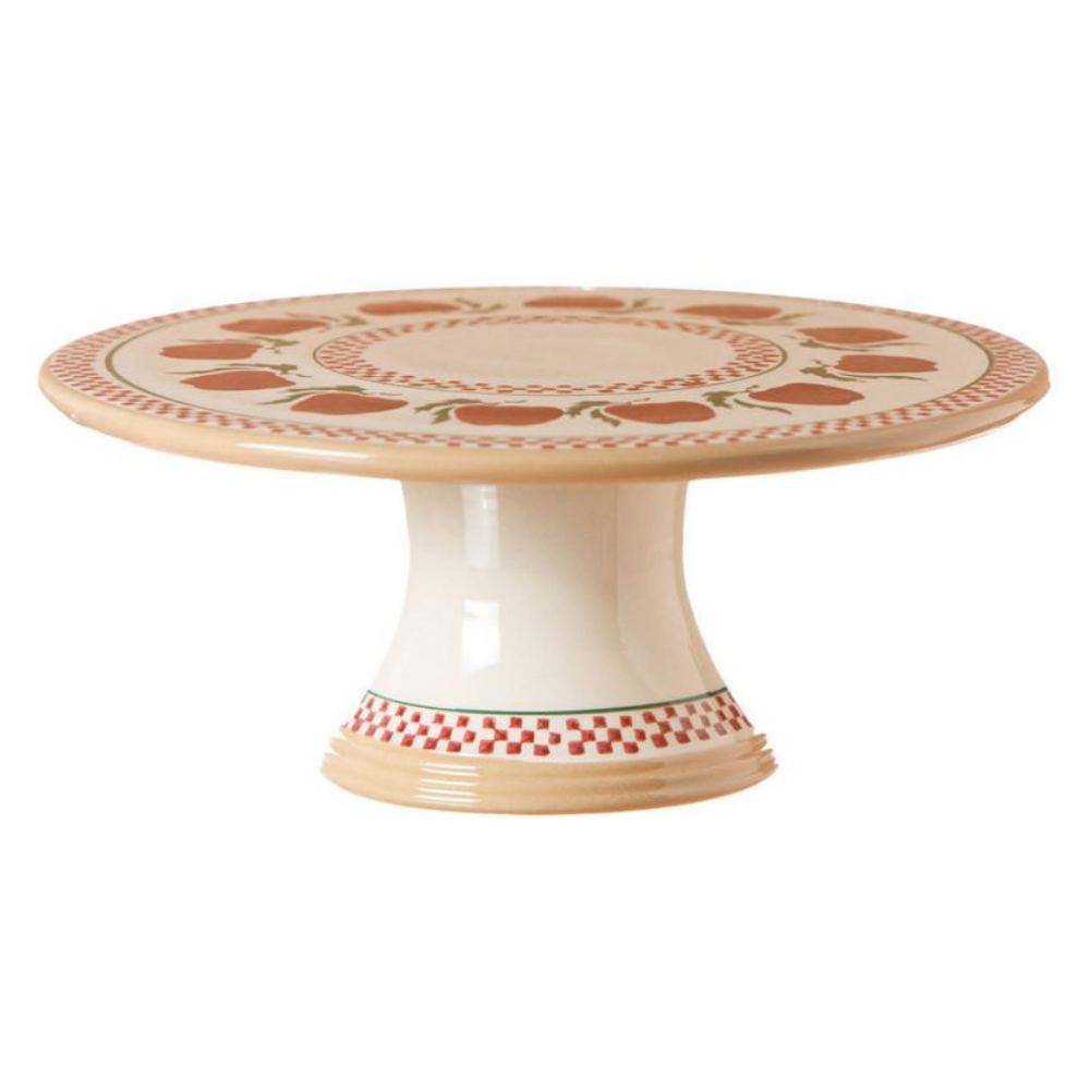 9" Footed Cake Plate, Apple