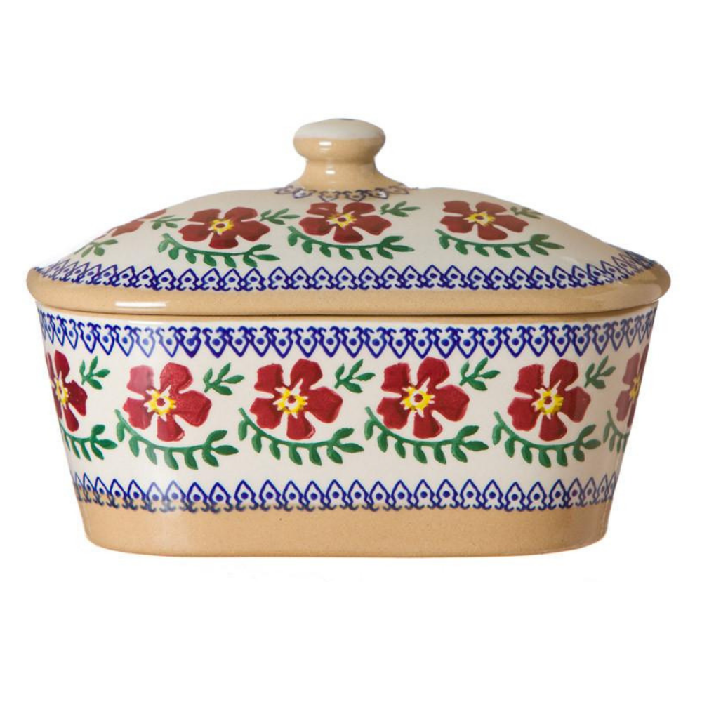 Covered Butter Dish Old Rose