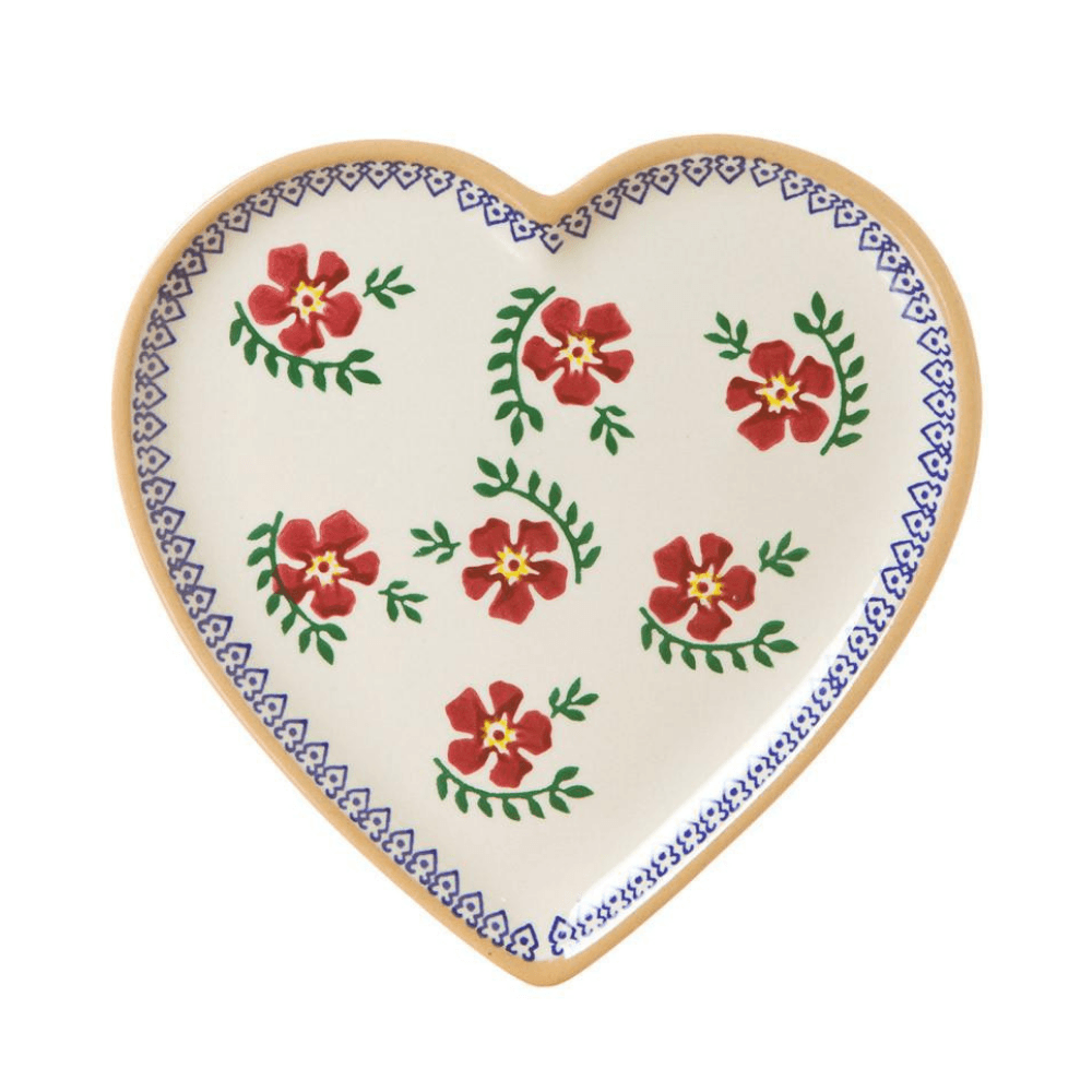 Medium Heart Plate Old Rose - The Gift & Art Gallery