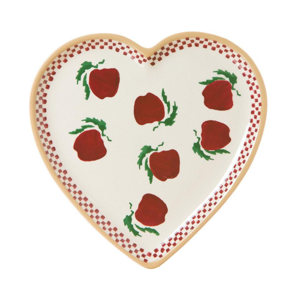 Medium Heart Plate, Apple