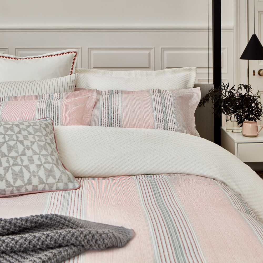 Kala Oxford Pillowcase- Coral - The Gift & Art Gallery