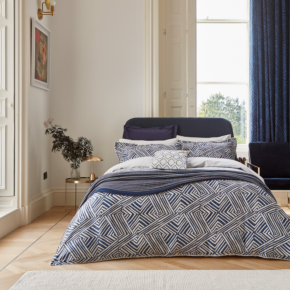 Konoko Standard Pillowcase Pair- Indigo