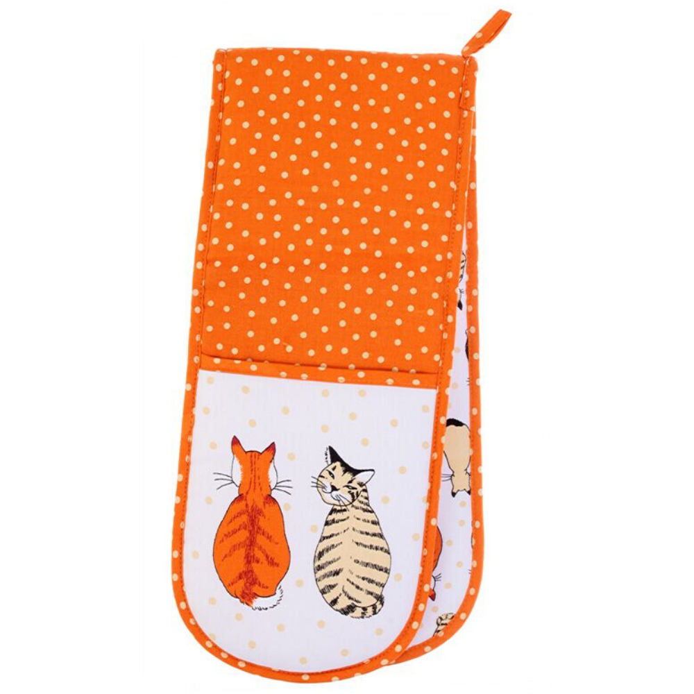 Cats In Waiting Double Oven Glove - The Gift & Art Gallery
