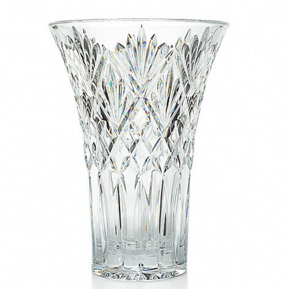 Cassidy 10" Wedge Cut Flared Edge Vase - The Gift & Art Gallery