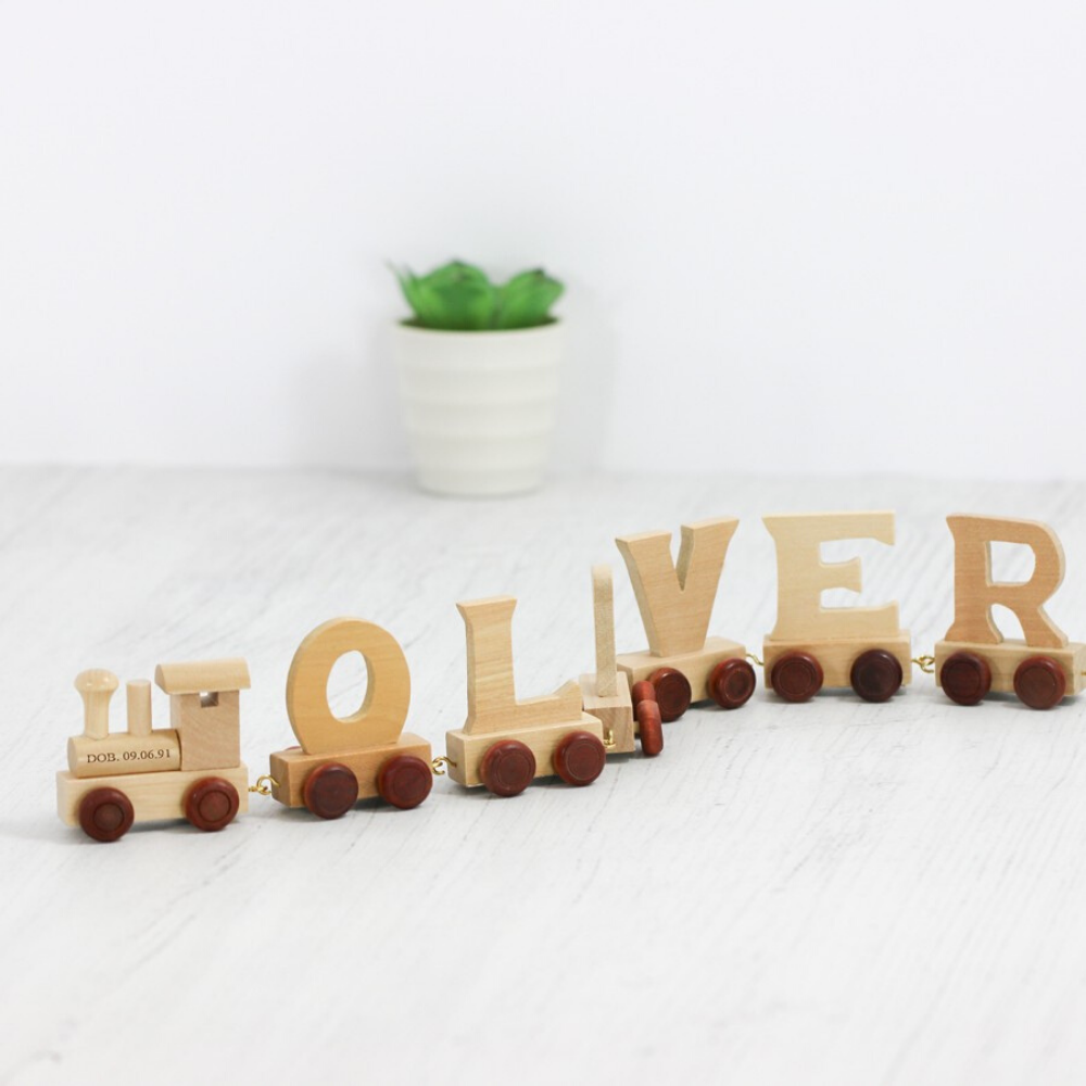 Wooden Alphabet Train Letters & Tracks - The Gift & Art Gallery