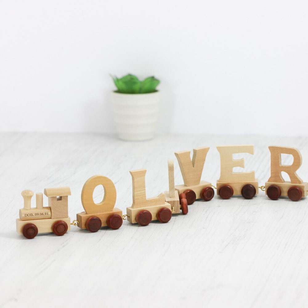 Wooden Alphabet Train Letters & Tracks