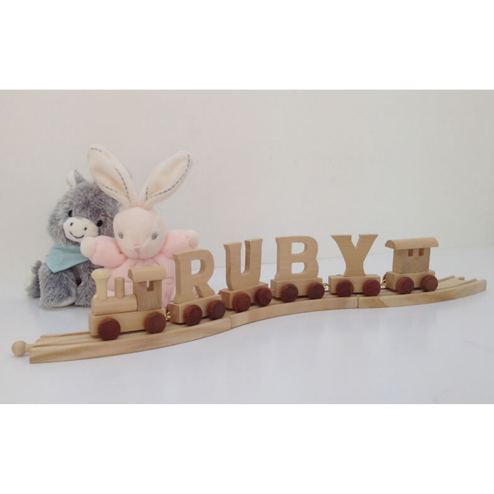Wooden Alphabet Train Letters & Tracks - The Gift & Art Gallery